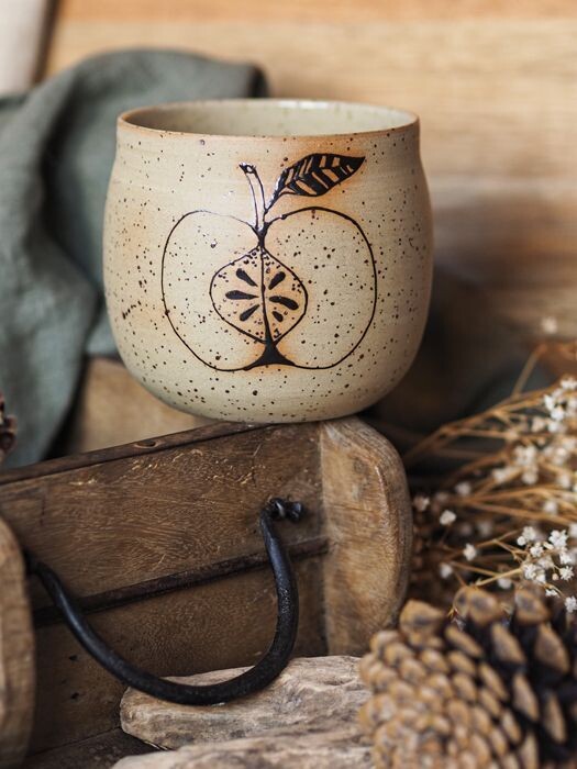 Keramik Becher "Äpple"