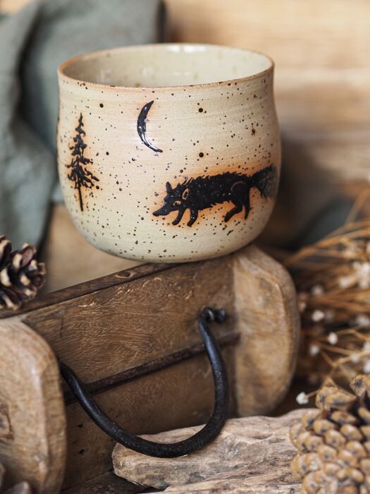 Keramik Becher "Varg"