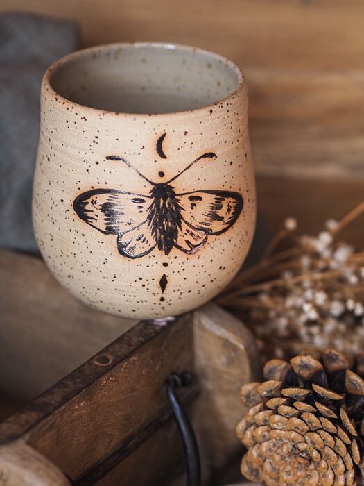 Keramik Becher "Fjäril"