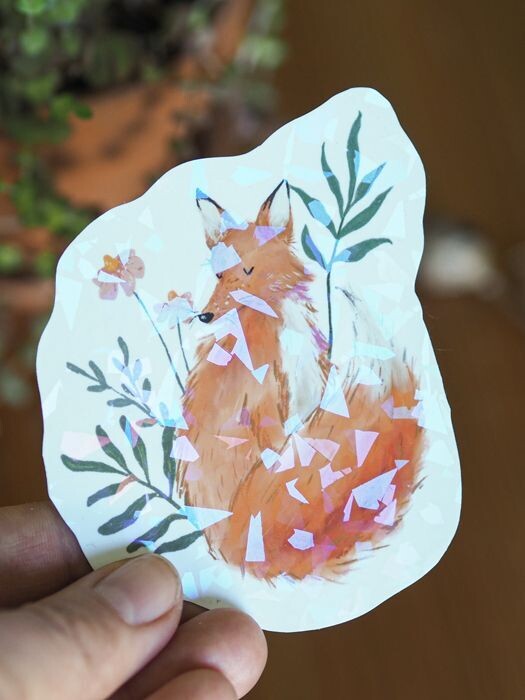 Vinylsticker Glitzer "Fuchsi"