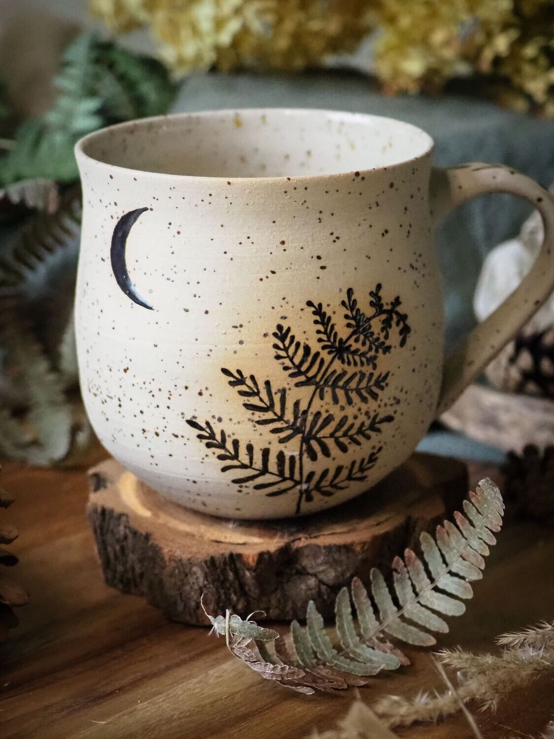 Keramik Tasse "Farn"