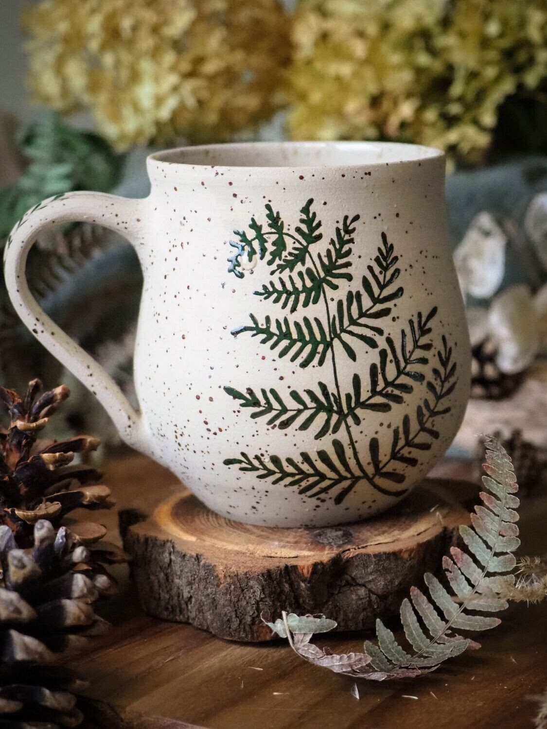Keramik Tasse "Farn"