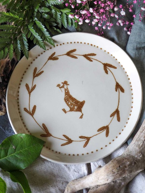 Keramik Teller 'Springande anka' Keramik Teller 'Springande anka'