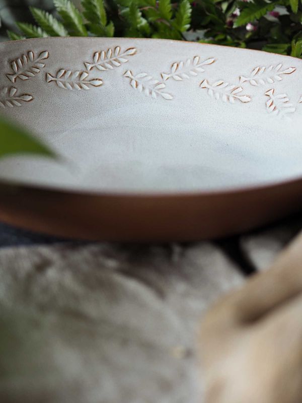 Keramik Teller tief 'Blätter' Keramik Teller tief 'Blätter'