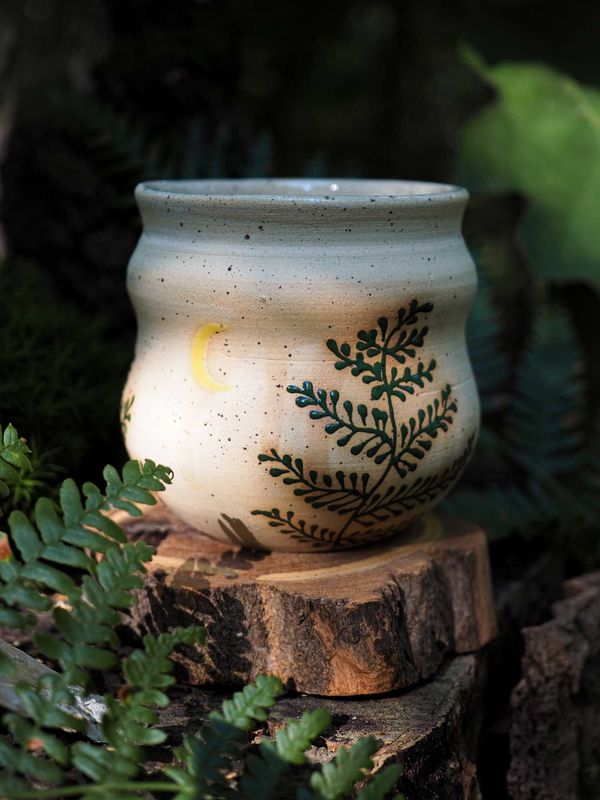Keramik Becher 'Farn'