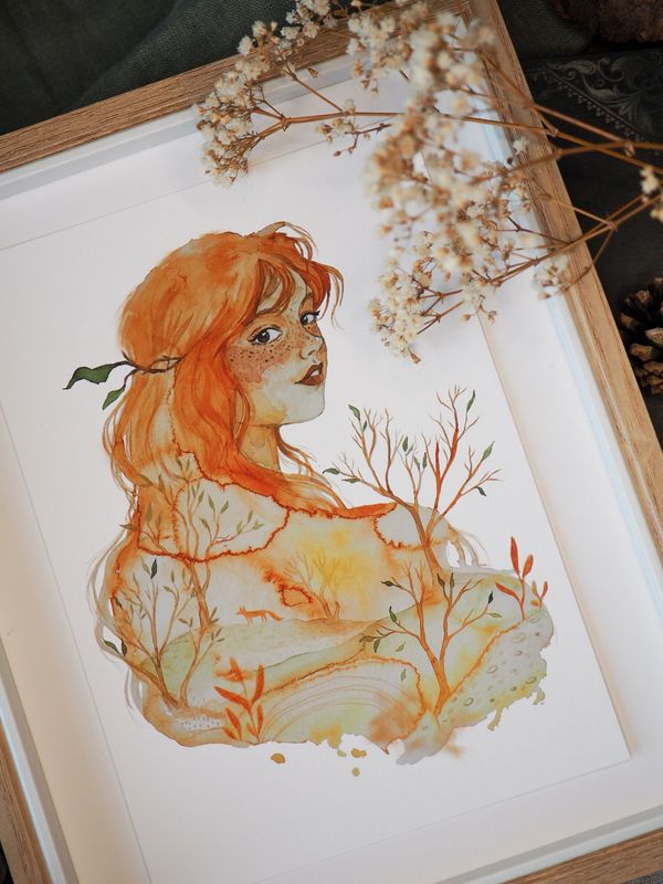 Kunstdruck 'Die Füchsin'