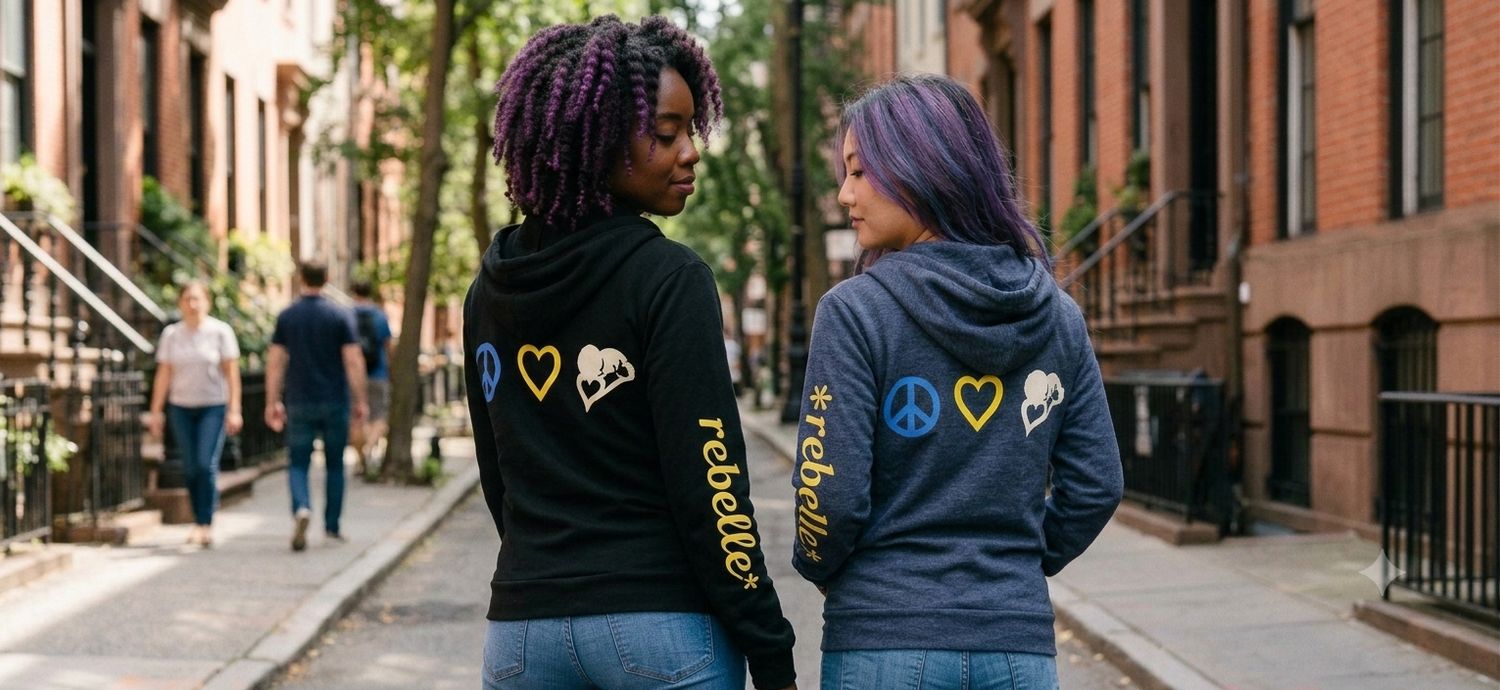 Peace Love rebelle Hoodie