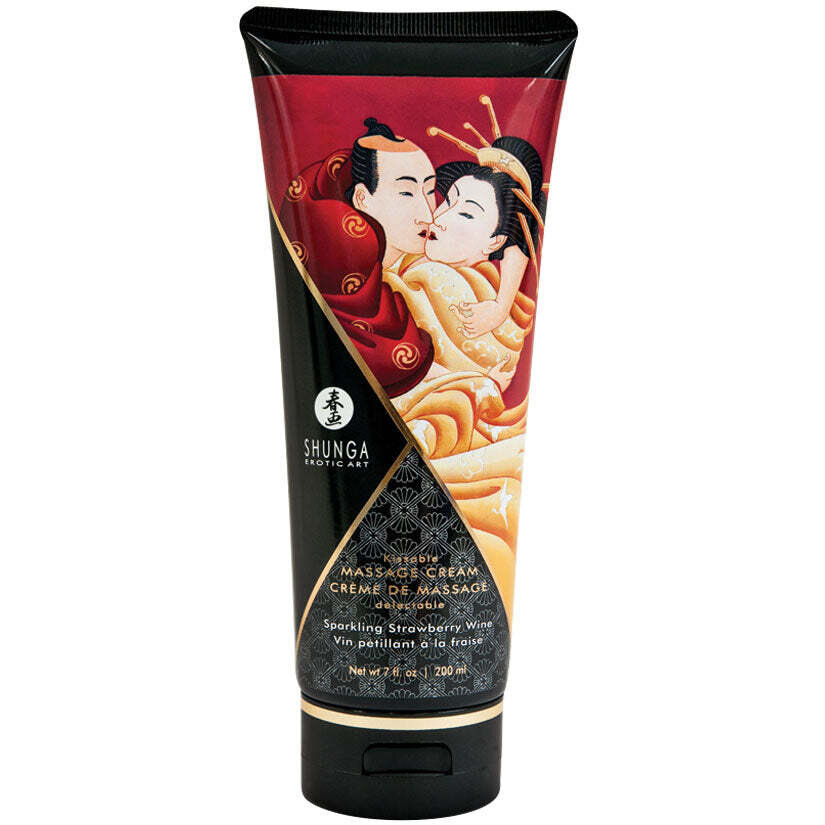 Massage Cream - Sparkling Strawberry  Wine 7 Oz.