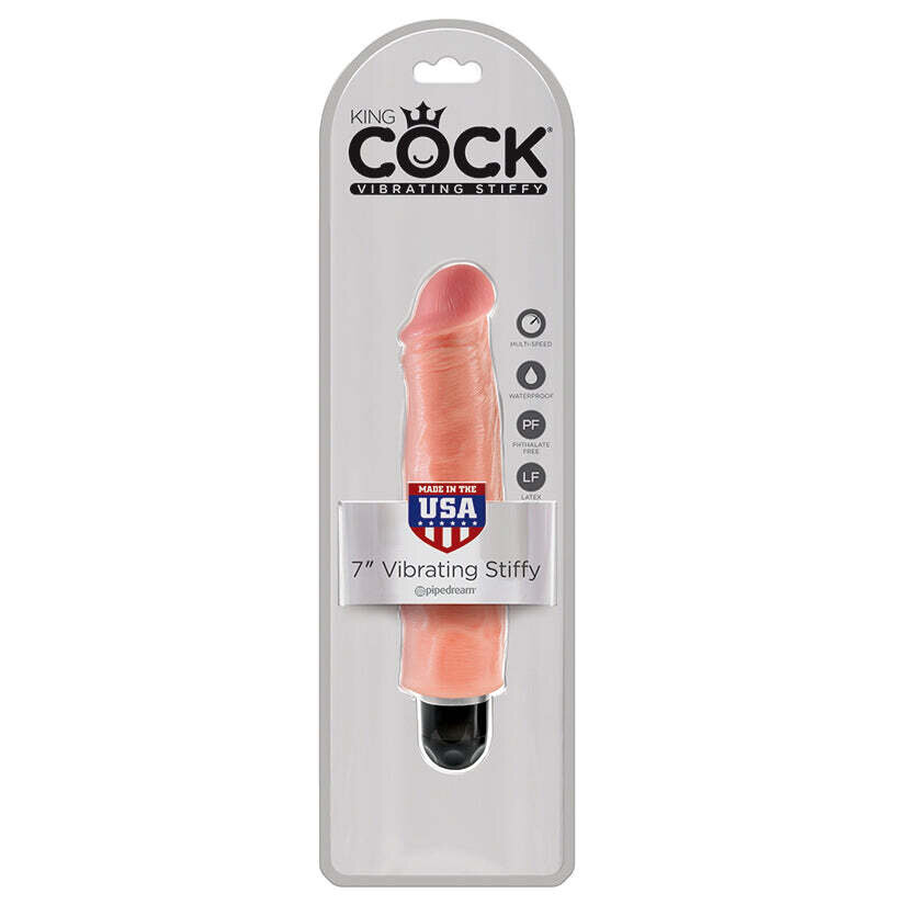 King Cock 7&quot; Vibrating Stiffy - Light