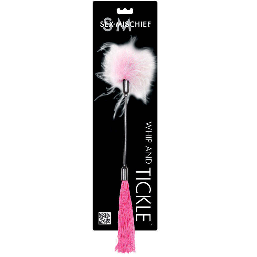 Sex &amp; Mischief Whip and Tickle - Pink and White