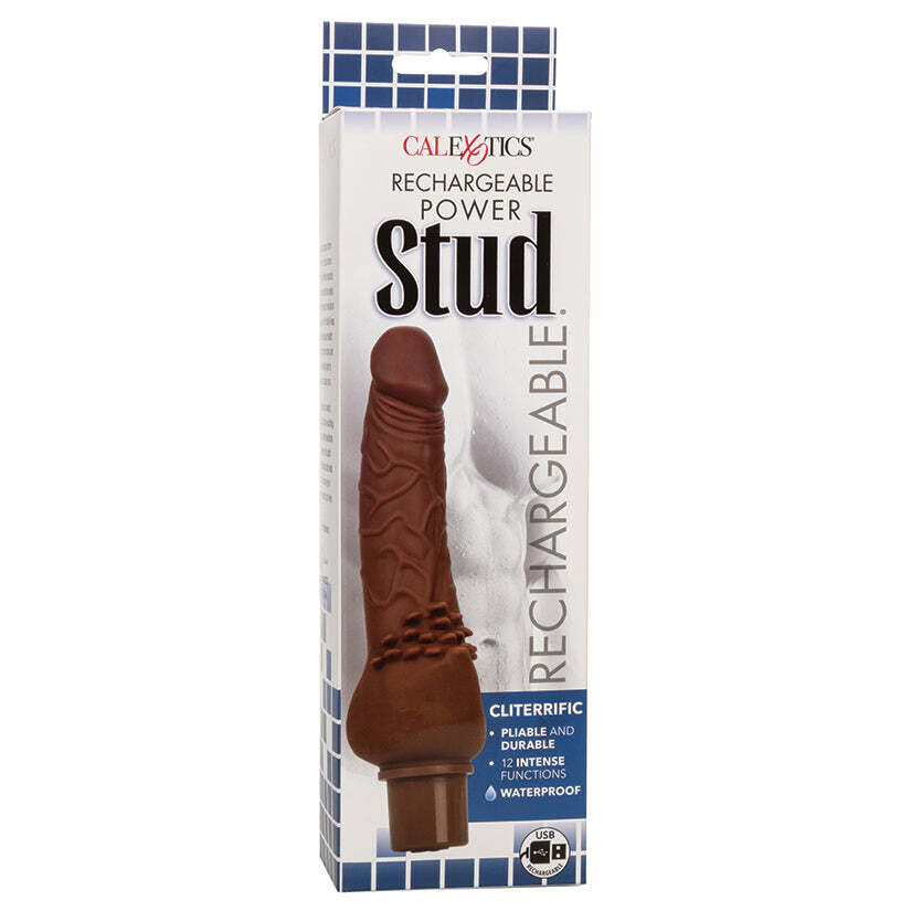 Rechargeable Power Stud Cliterrific-Brown