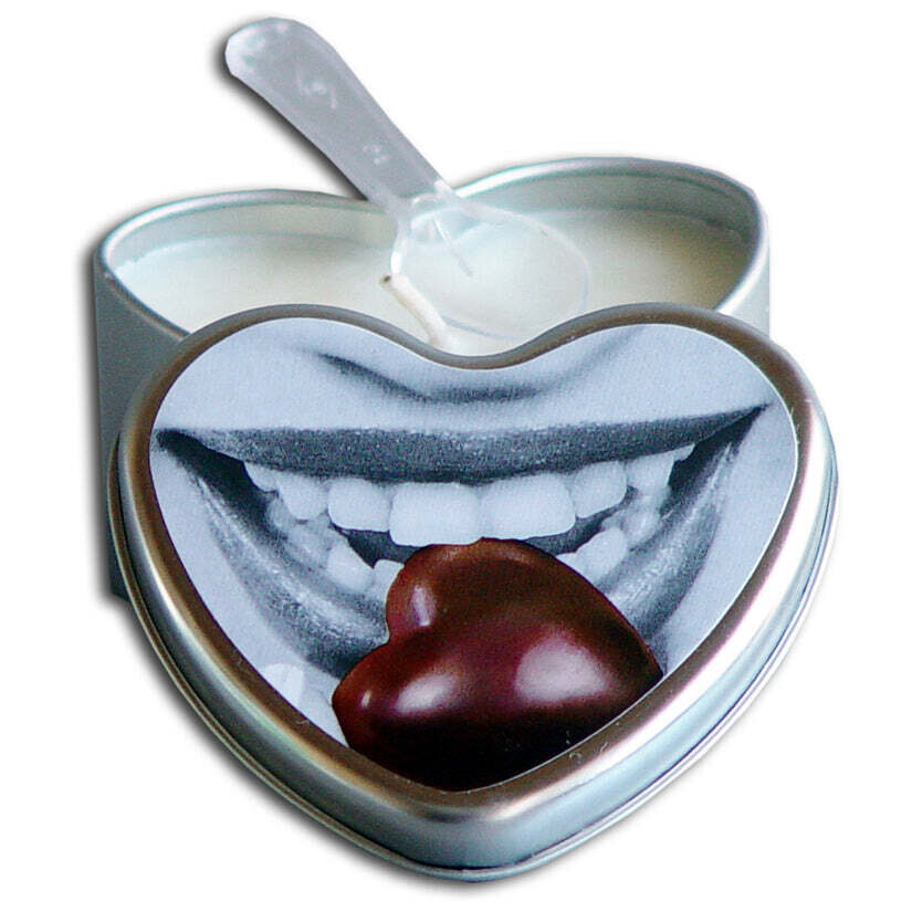 Edible Heart Candle - Chocolate