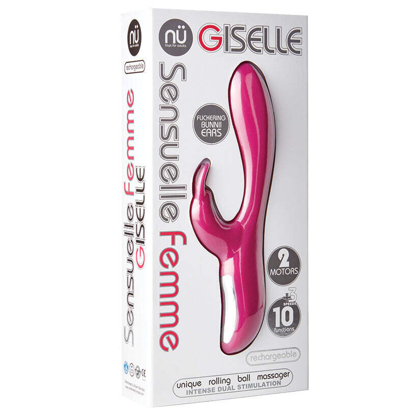 Sensuelle Femme Giselle 10+3 Function Rechargeable Rabbit Massager - Magenta