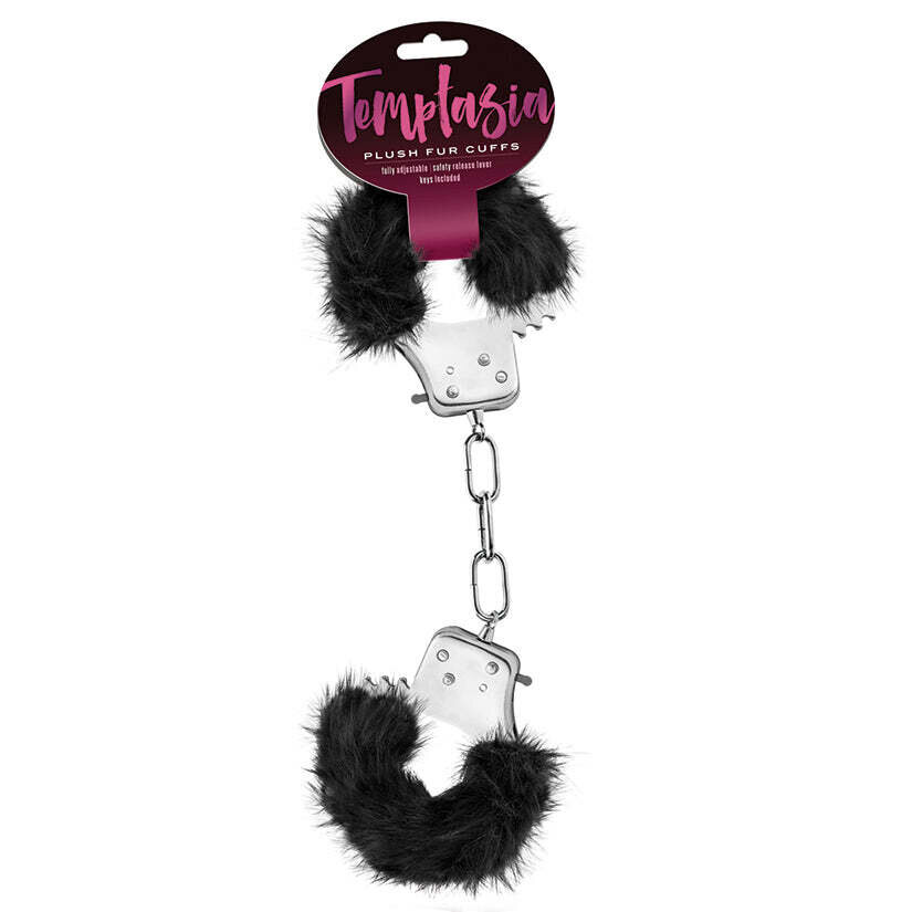 Temptasia - Plush Fur Cuffs - Black