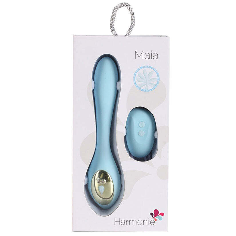 Maia Harmonie Remote Control Bendable Couples Vibrator-Blue 8.5&quot;