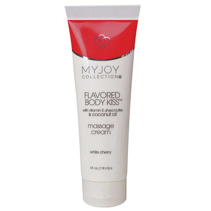 Flavored Body Kiss Cream-White Cherry 4oz