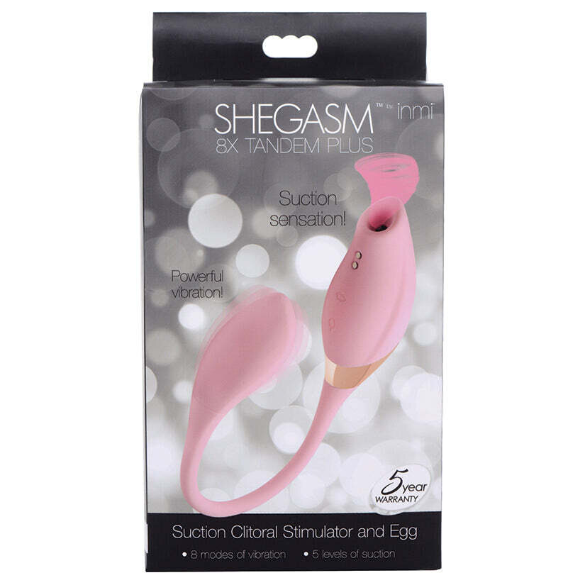Shegasm 8x Tandem Plus Suction Clitoral Stimulator &amp; Vibrating Egg