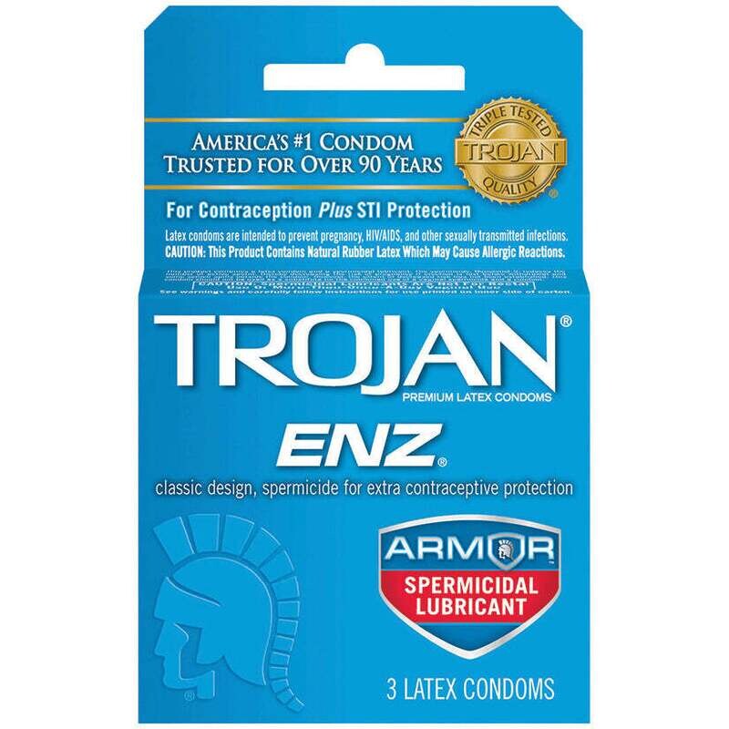 Trojan Enz Armor Spermicidal Lubricated  Condoms - 3 Pack