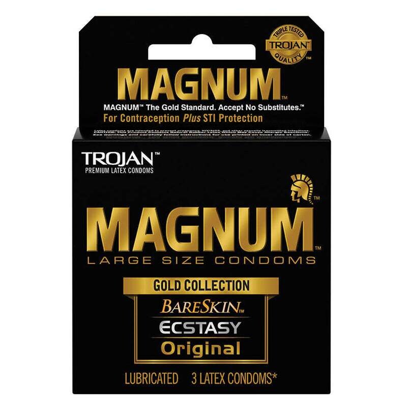 Trojan Magnum Large Size Gold Collection Condoms - 3 Pack
