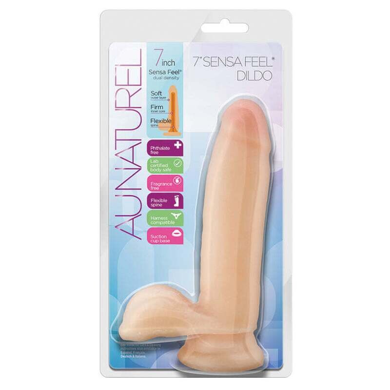 7 Inch Sensa Feel Dildo - Beige