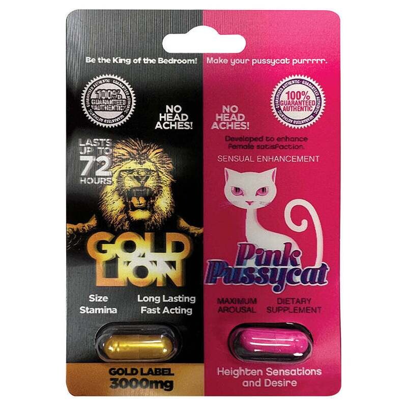 His &amp; Hers Pink Pussycat/Gold Lion Single Pack