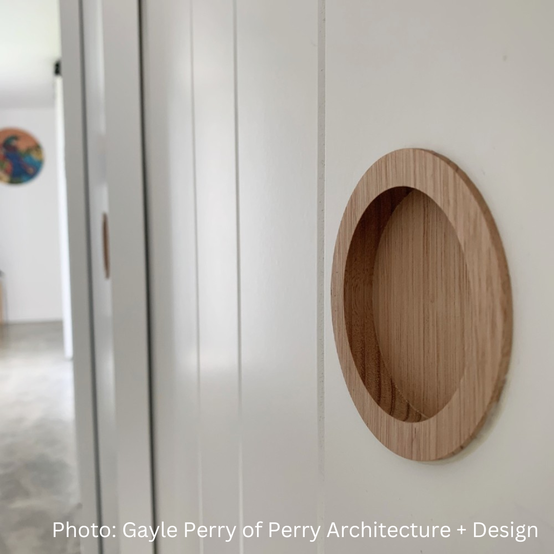 Door Handle | SETTO Round Timber Inset pull