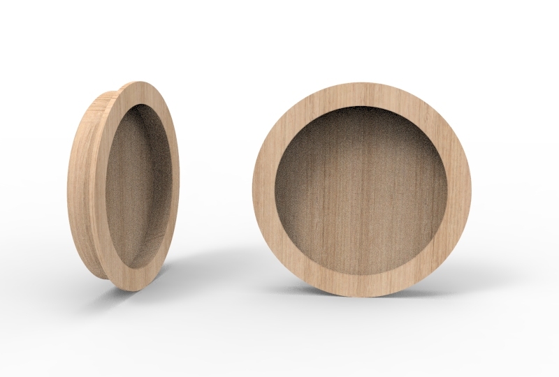 Door Handle | SETTO Round Timber Inset pull | Online Store