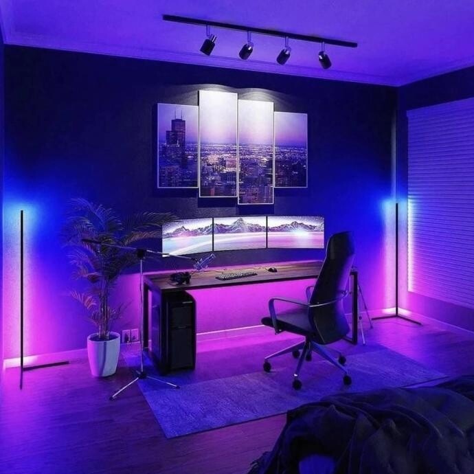 Floor Lamp Modern RGB Remote LED