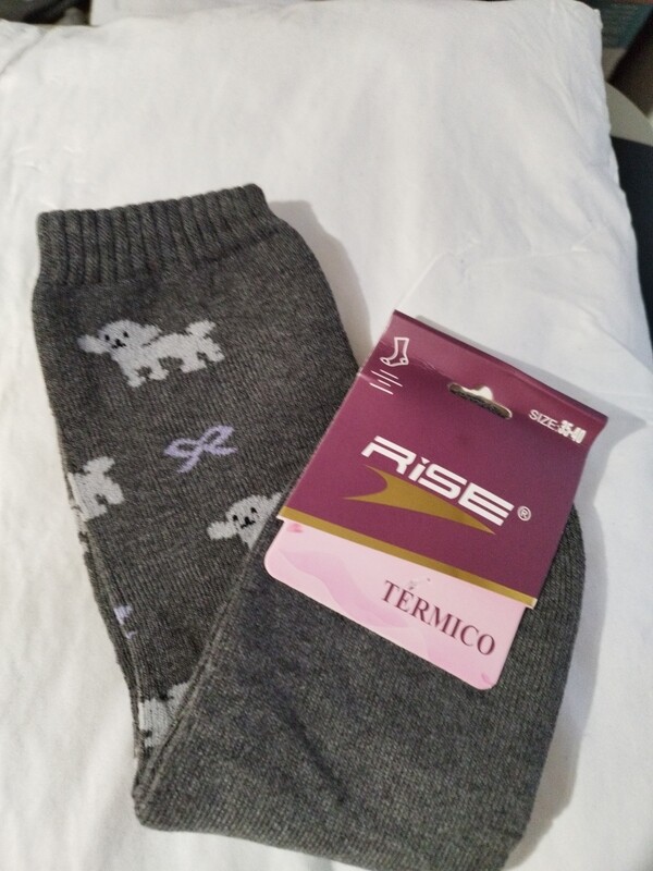 Calcetines mujer gris termico 35-40