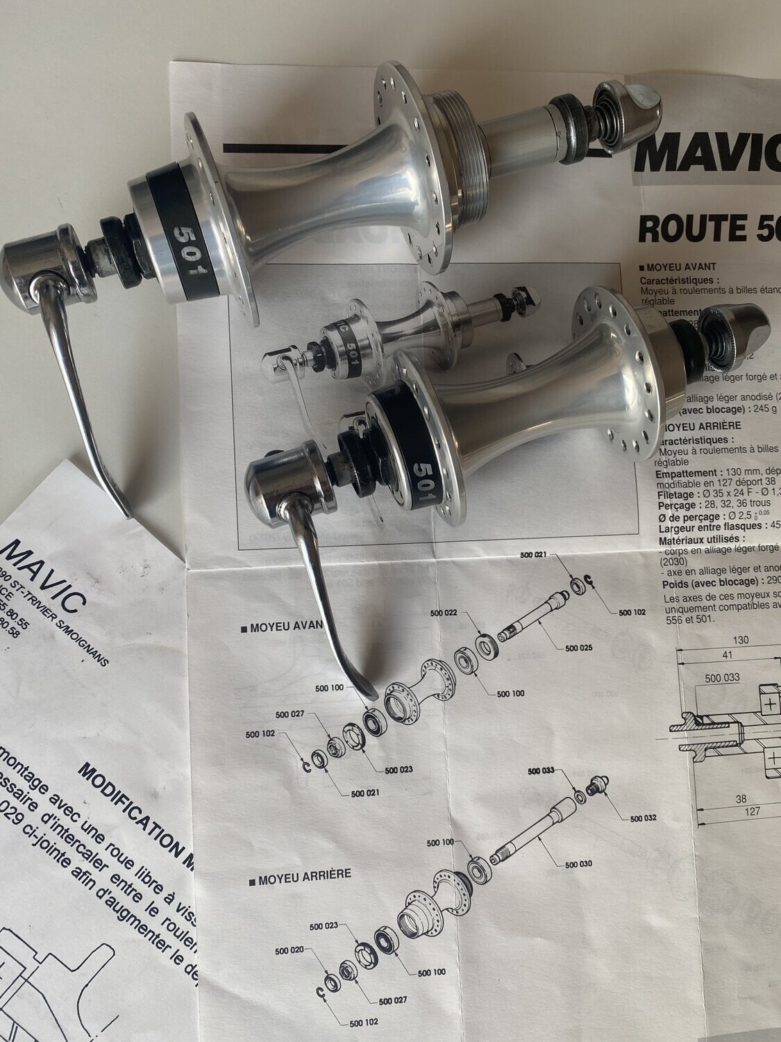 MAVIC 501 Hubset / 32 hole / Thread 1,37 x 24 TPI (BSA) / 7- and 8-speed freewheel
