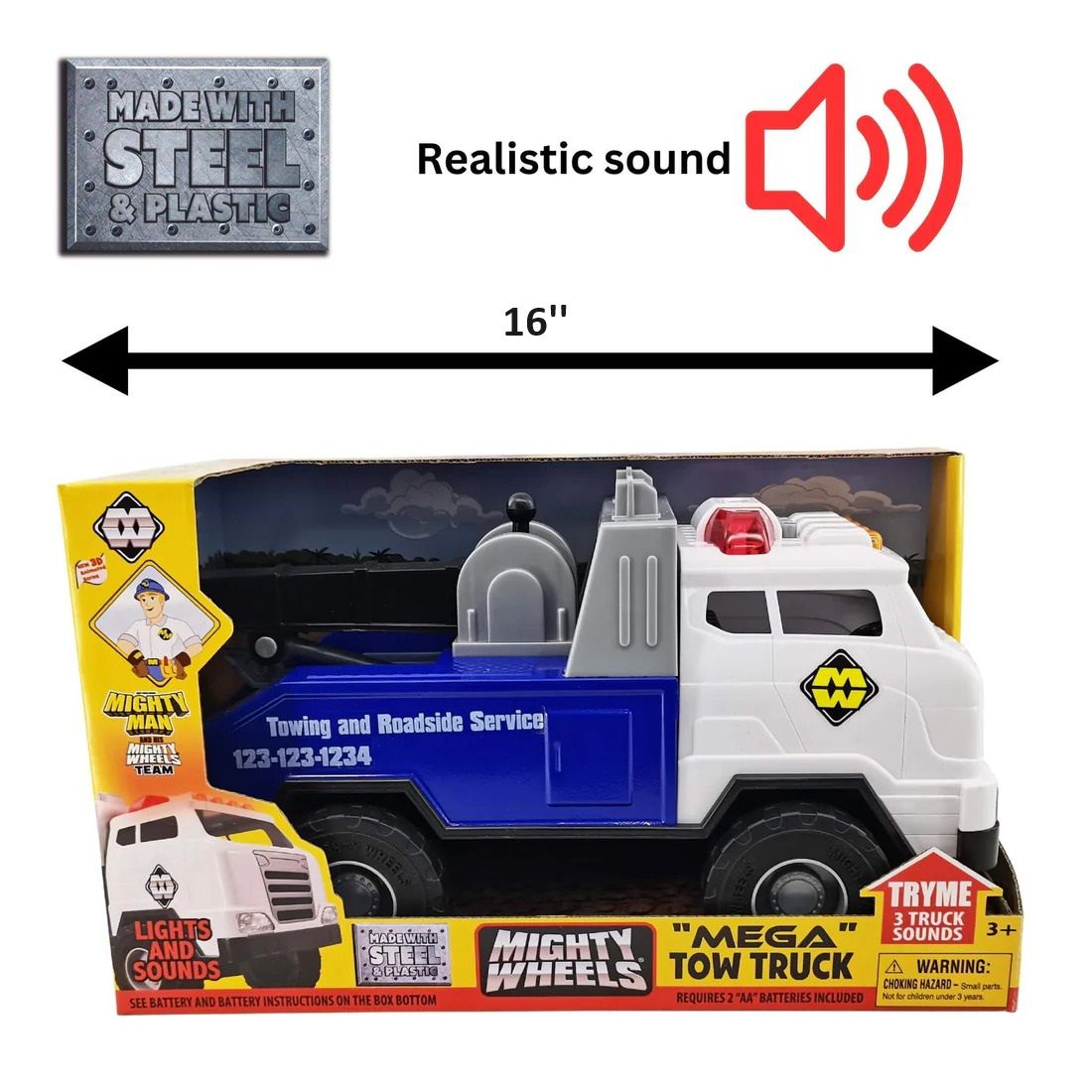 Mighty Wheels 16 inch Tow Truck