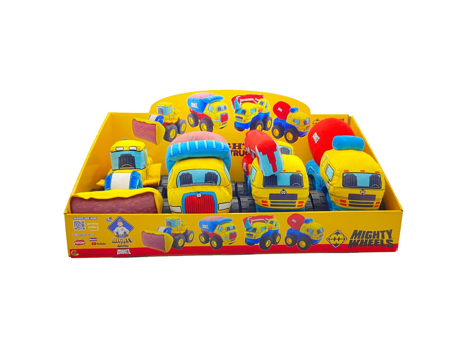 Mighty Man 9 inch Plush Cartoon Trucks (4 styles)