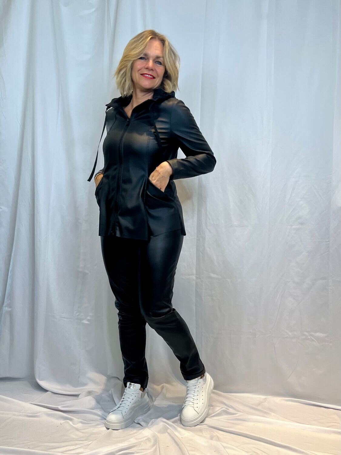 Giacca con cappuccio ecopelle Jurerê