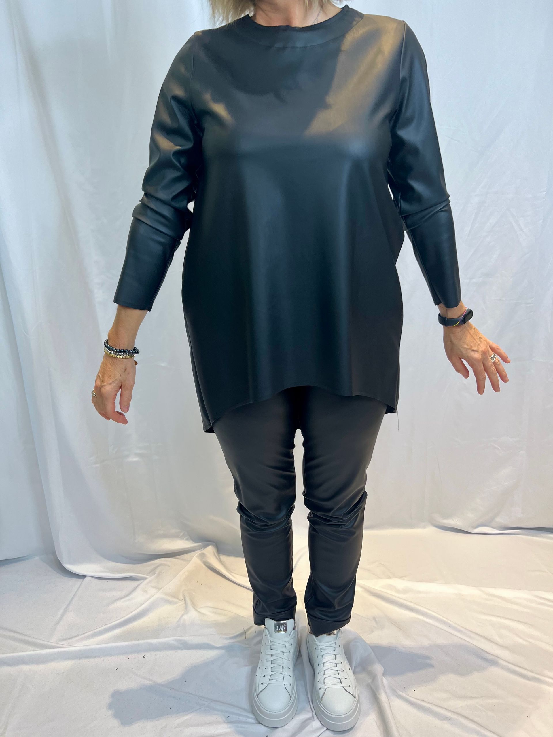 Casacca asimmetrica ecopelle Jurerê