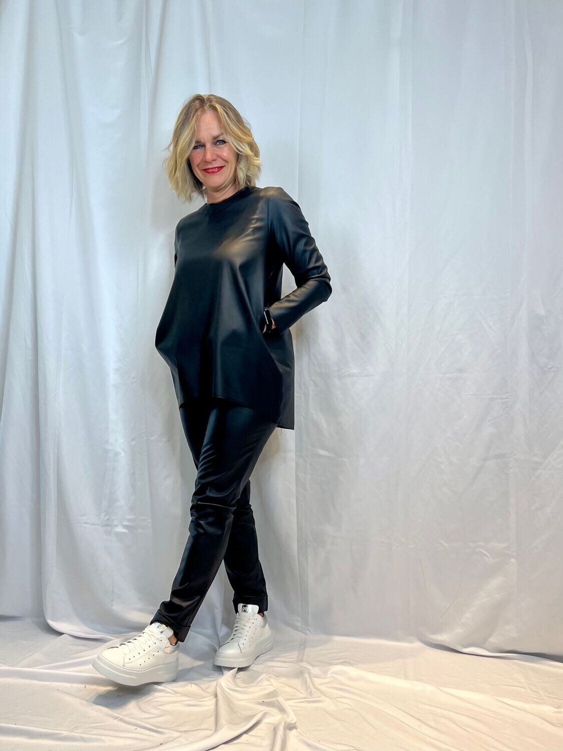 Casacca asimmetrica ecopelle Jurerê