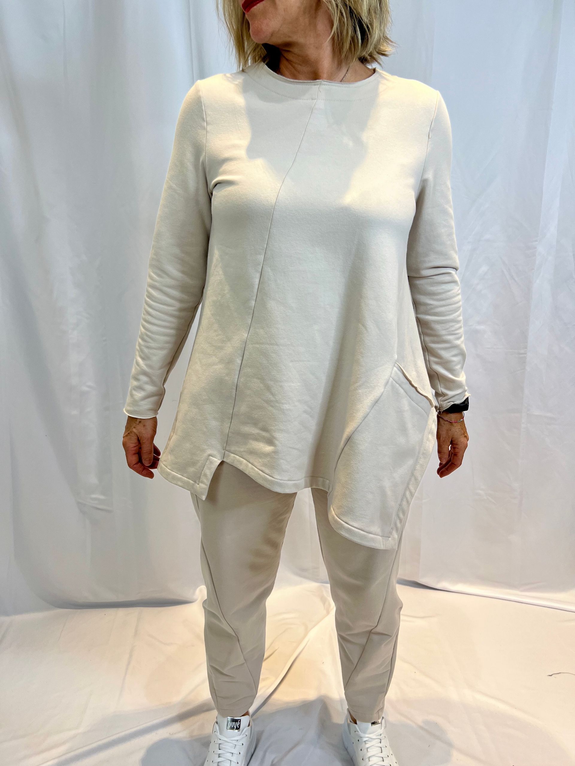 Casacca in felpa asimmetrica Jurerê