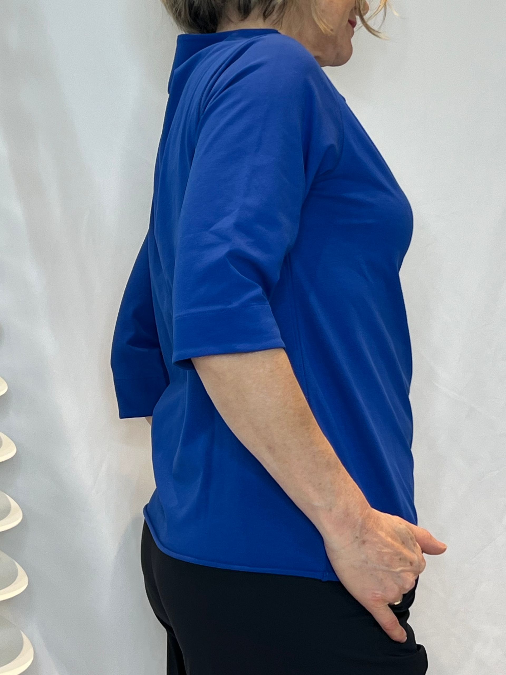 T-shirt collo a cratere bluette Jurerê