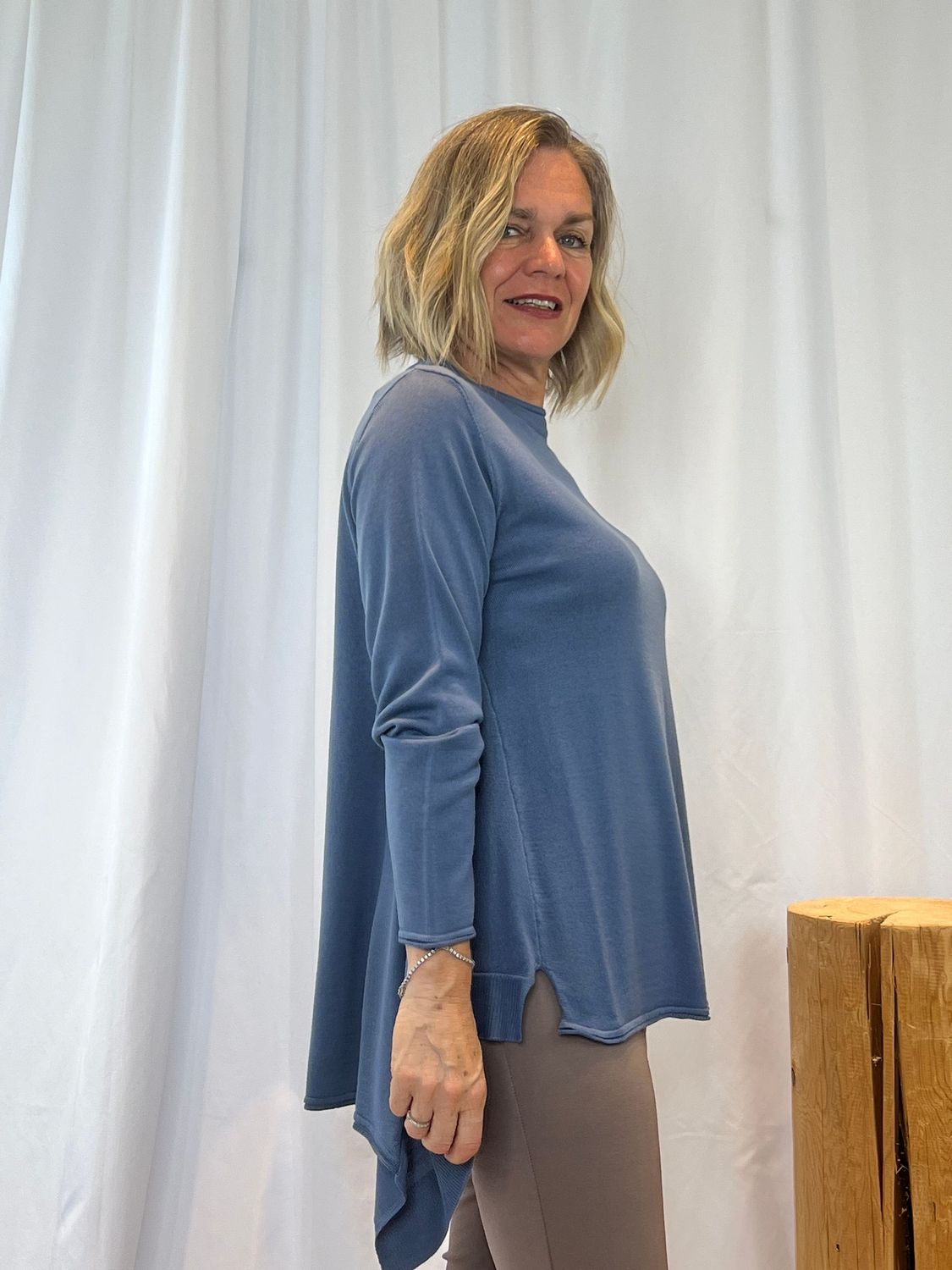 Maglia misto lana con punte laterali Jurerê