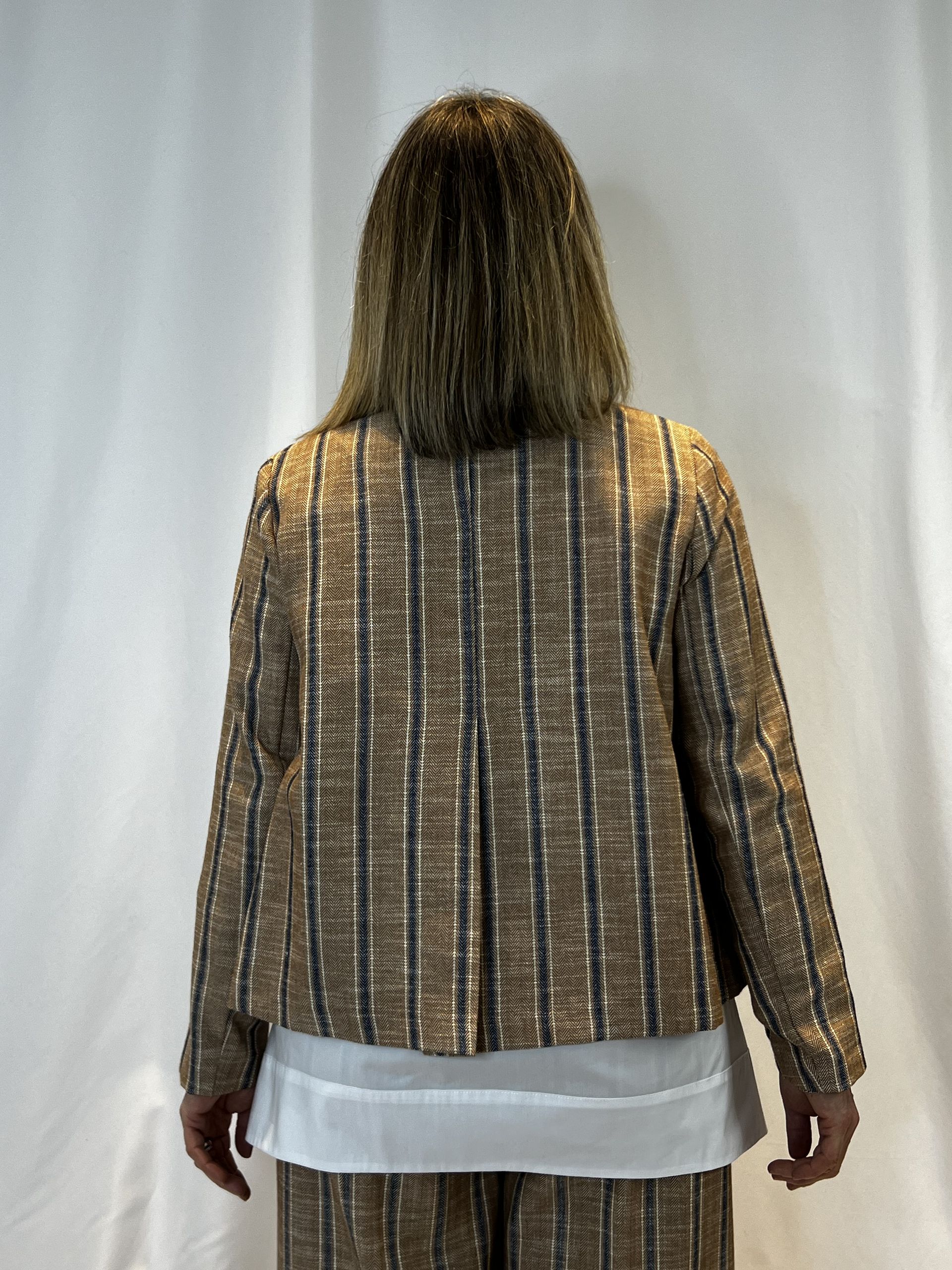 Giacca chimonetta fantasia righe Jurerê