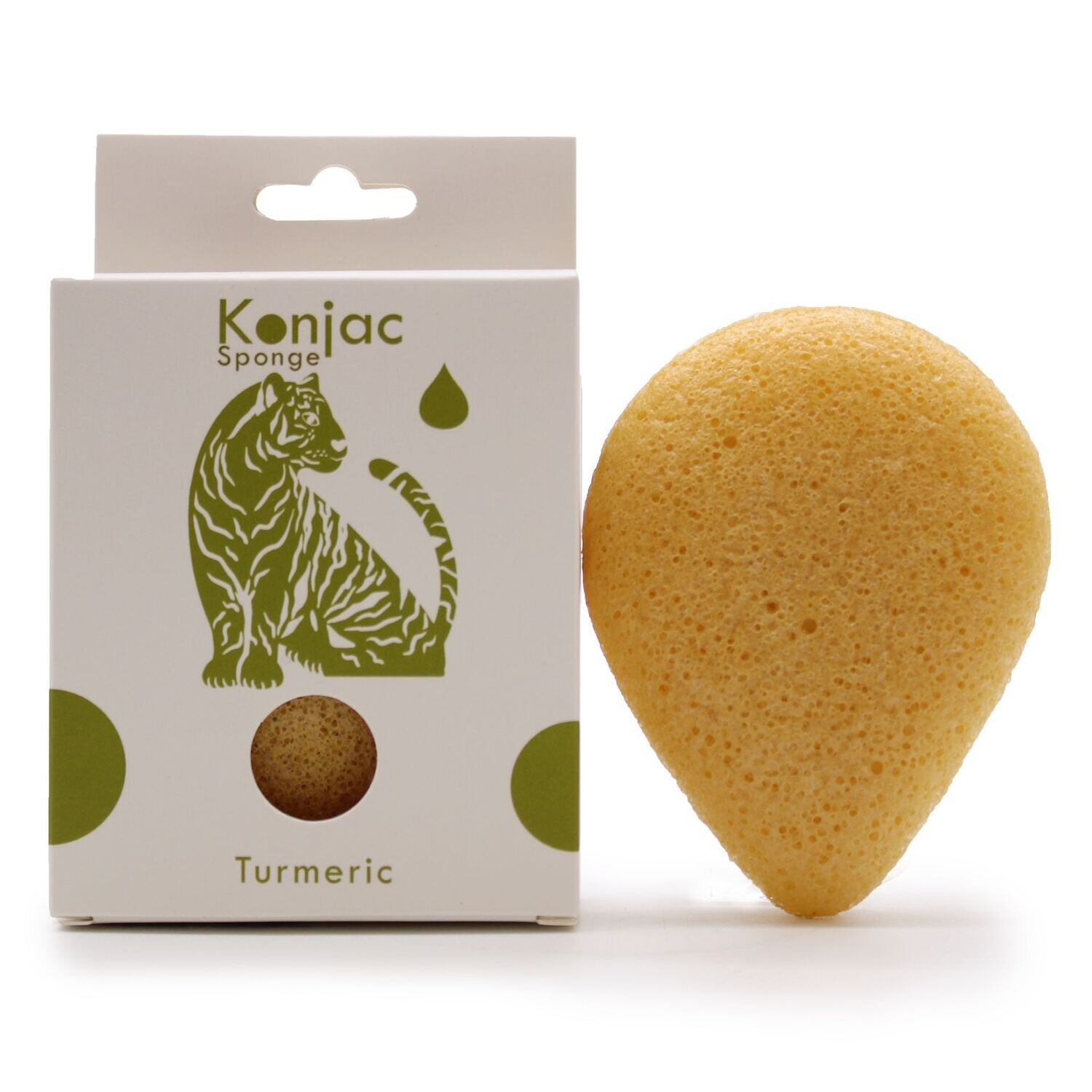 Éponge Konjac Goutte - Curcuma - Anti-rides