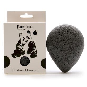 Éponge Konjac Goutte - Charbon de Bambou - Anti-bactérienne