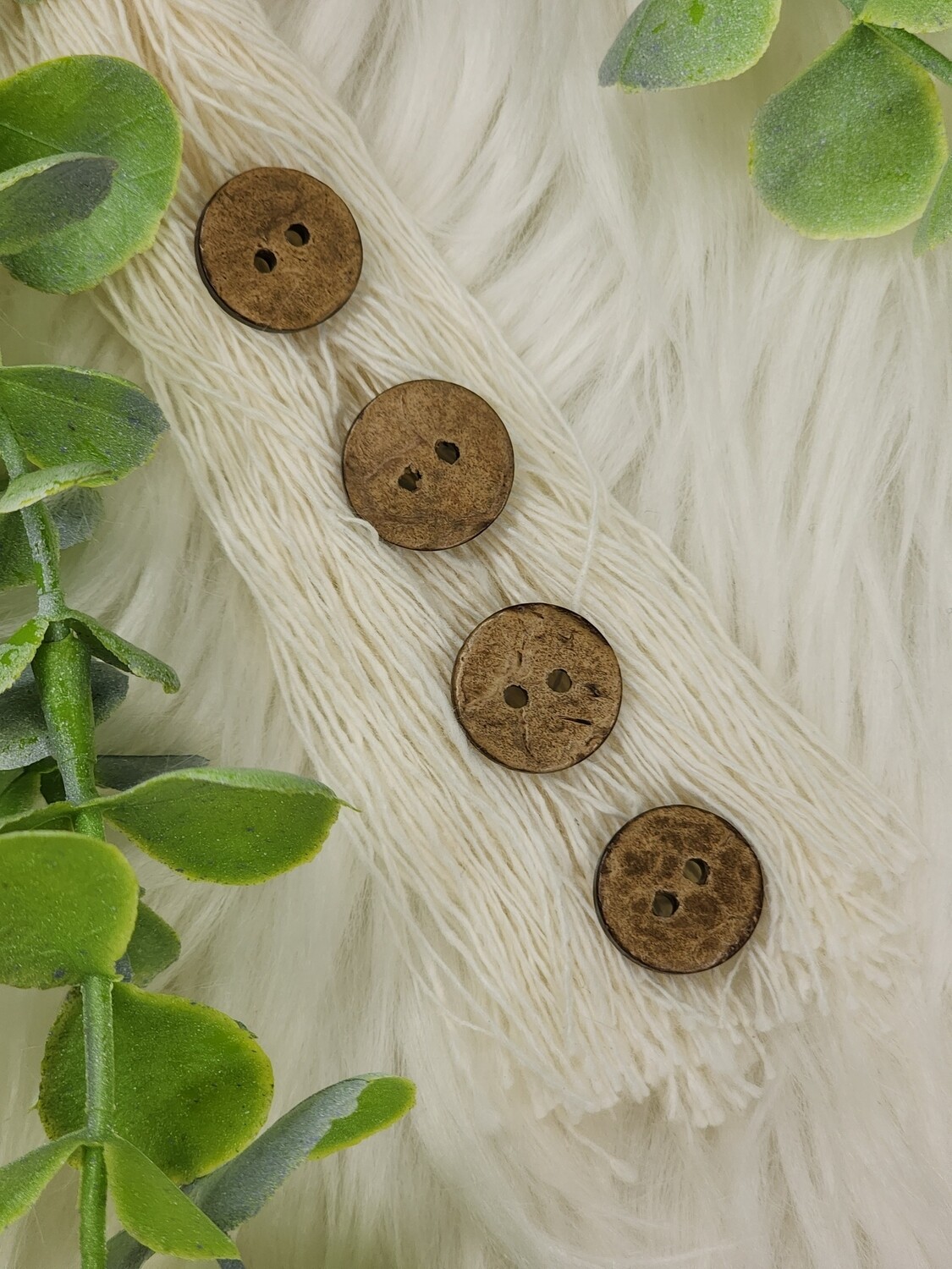 Brown Wooden Buttons 15mm