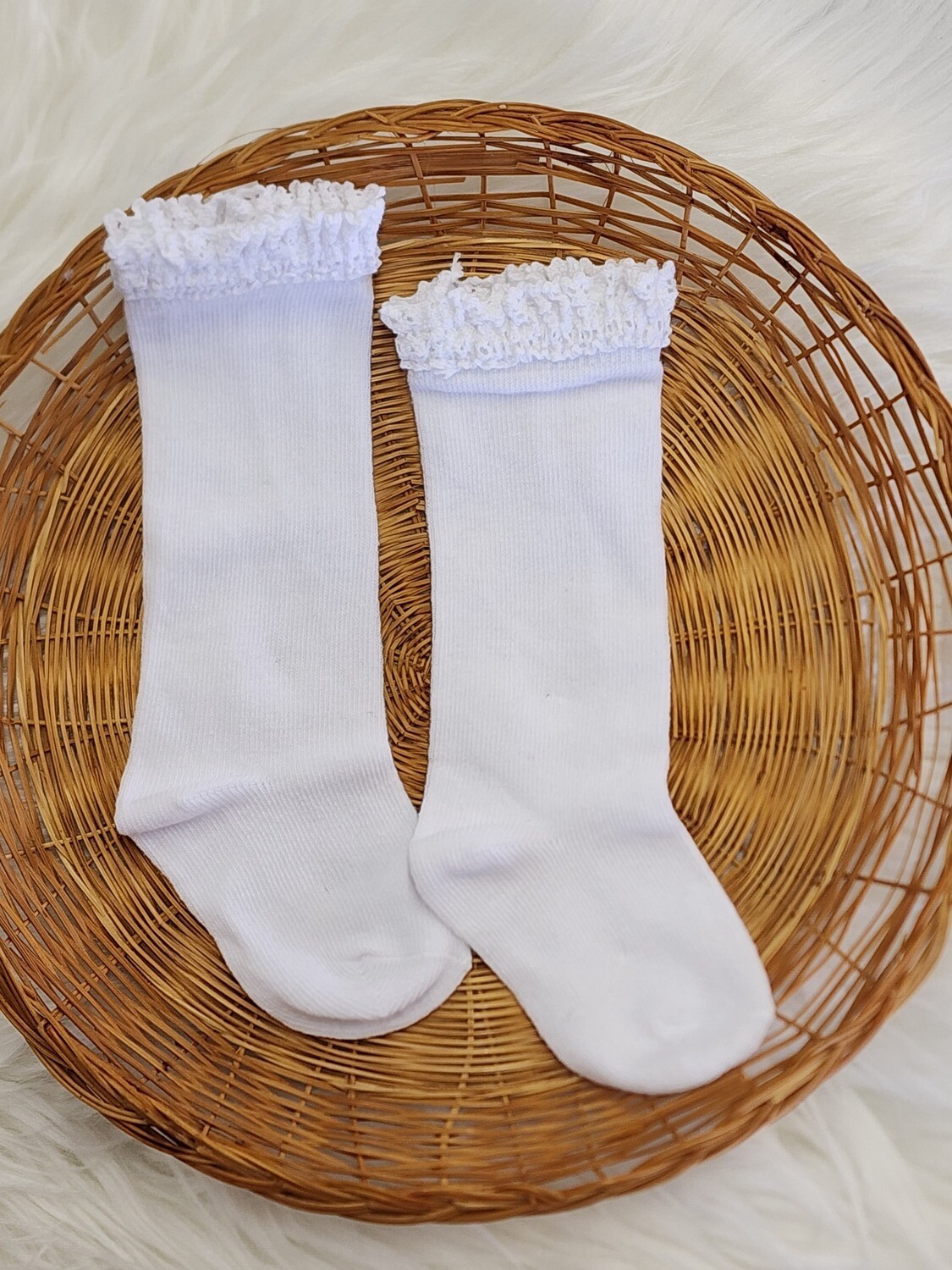 6-18 Mo. White Lace Socks