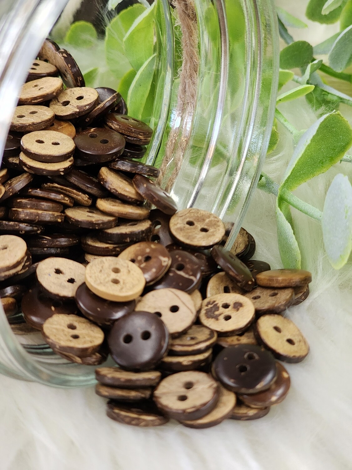 Brown Wooden Buttons 11mm