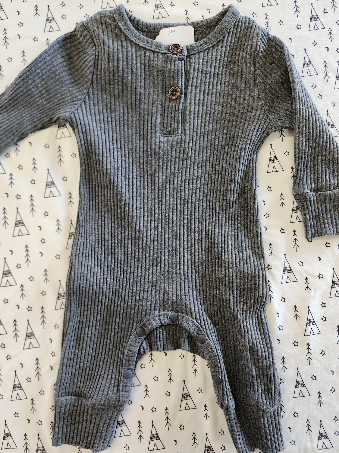 Charcoal Gray Baby Jumpsuit Newborn