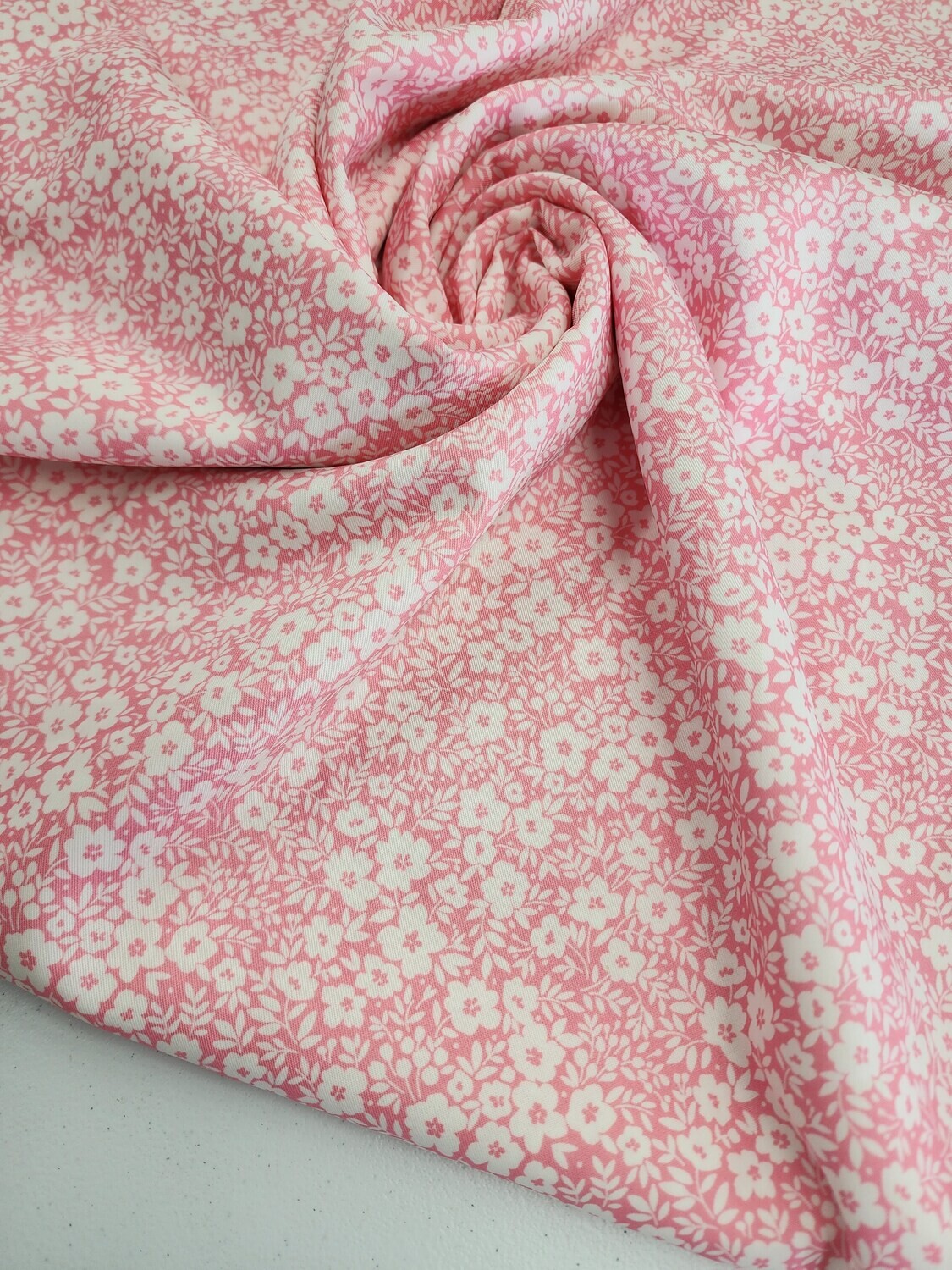*Unique Design* Stretch Chiffon Bubblegum Pink Floral