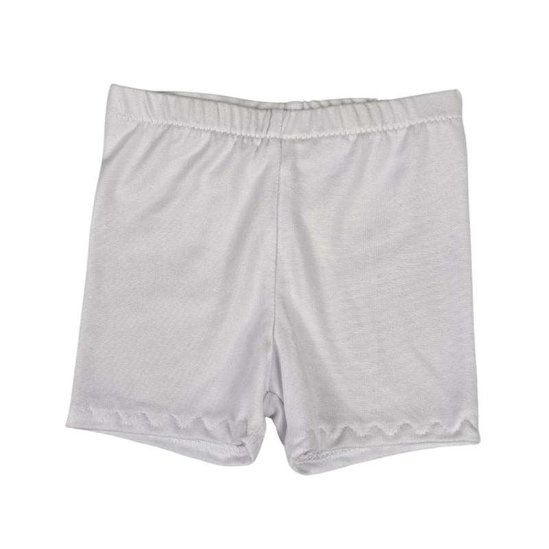 White Biker Shorts 9 mon.