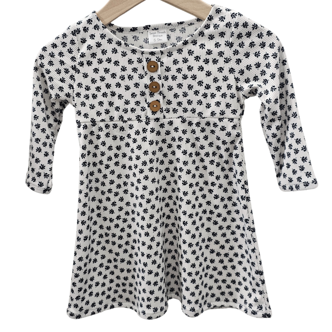Dress 6-9 mo. White and Black