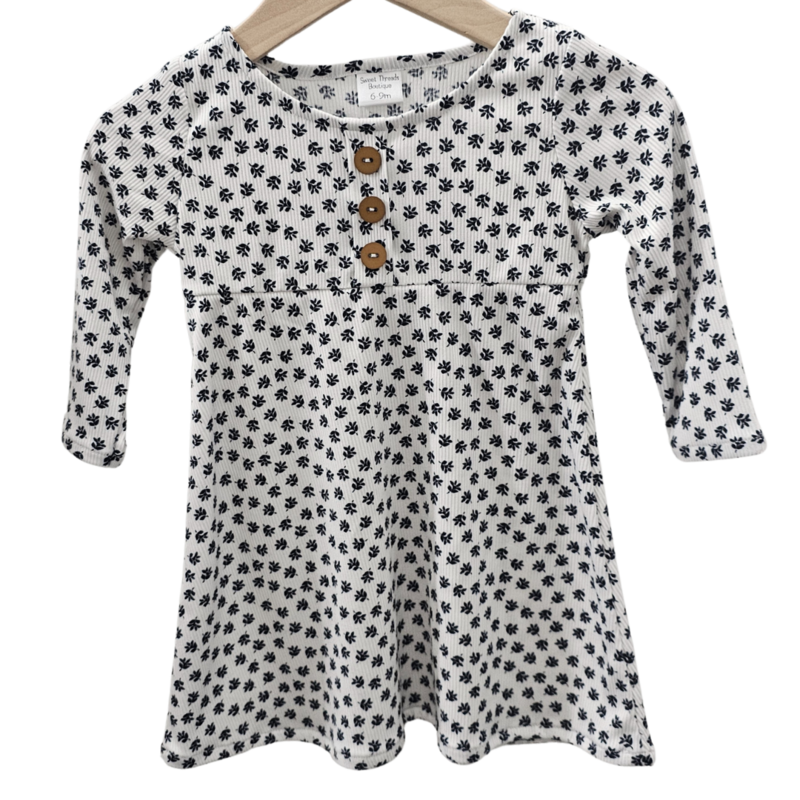Dress 6-9 mo. White and Black