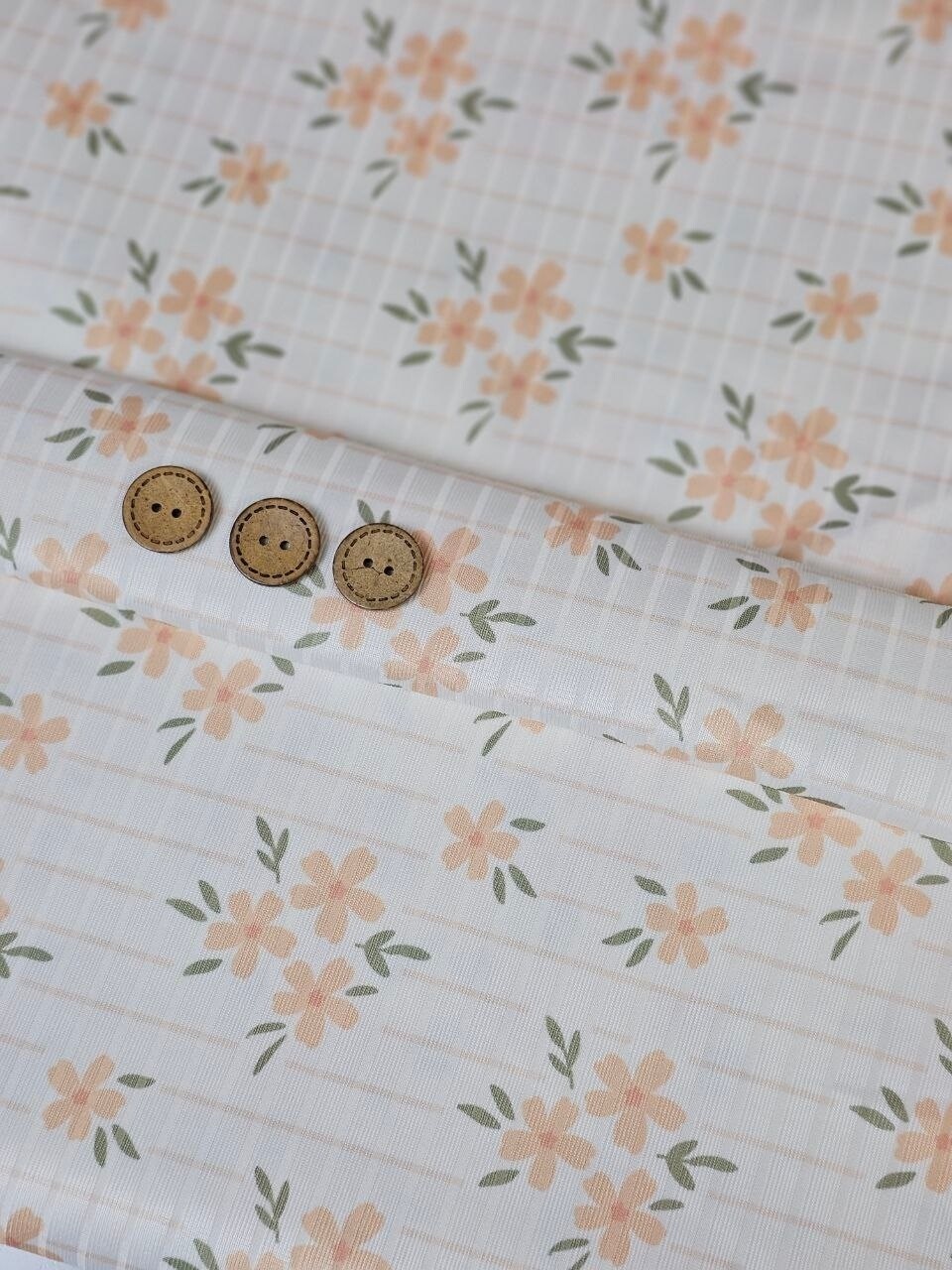 *Unique Design* Poly Ribbed Knit Flower Bunches Tan Lines